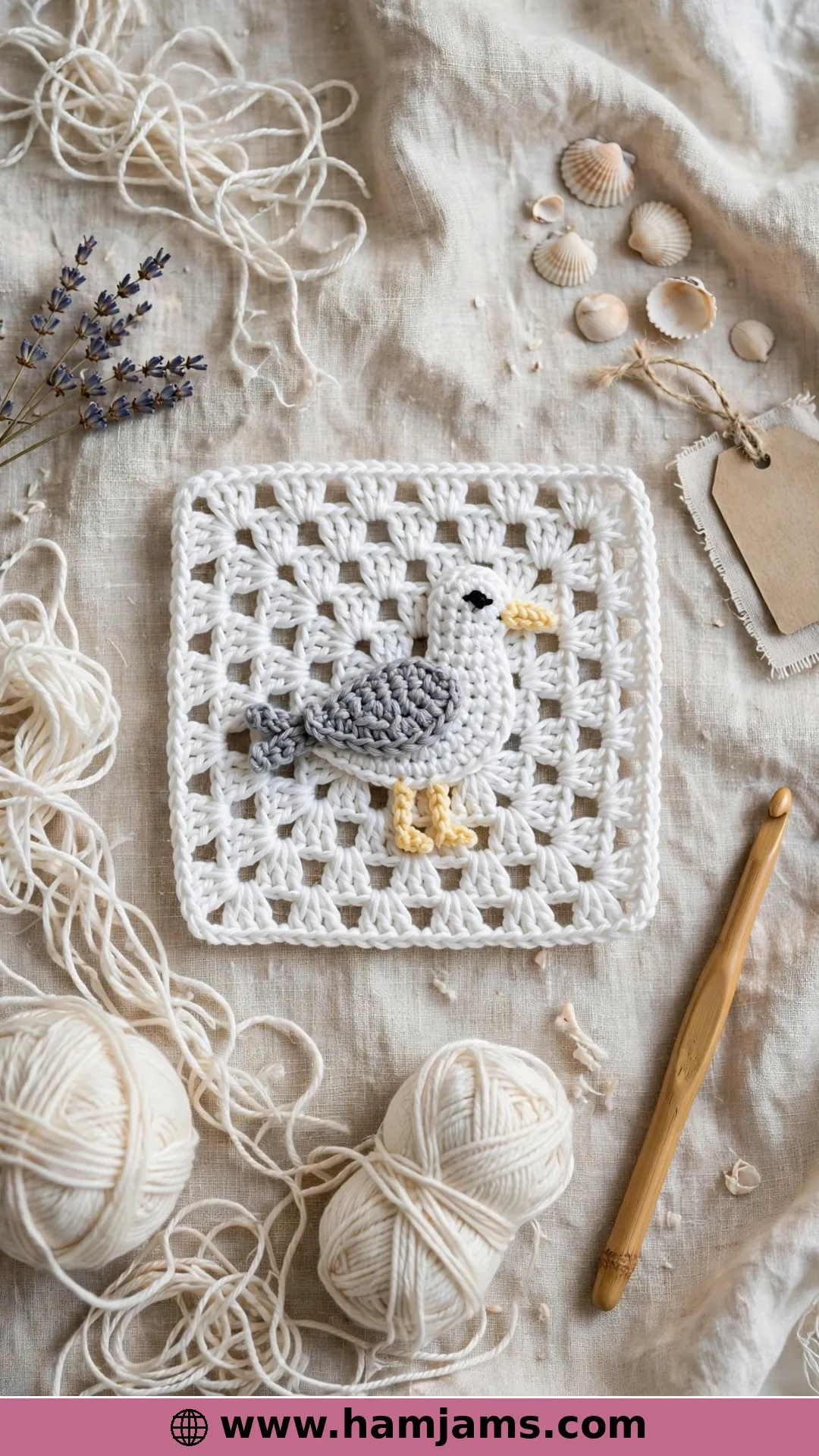 A Seagull Granny Square for Tops, Cardis and Blankets