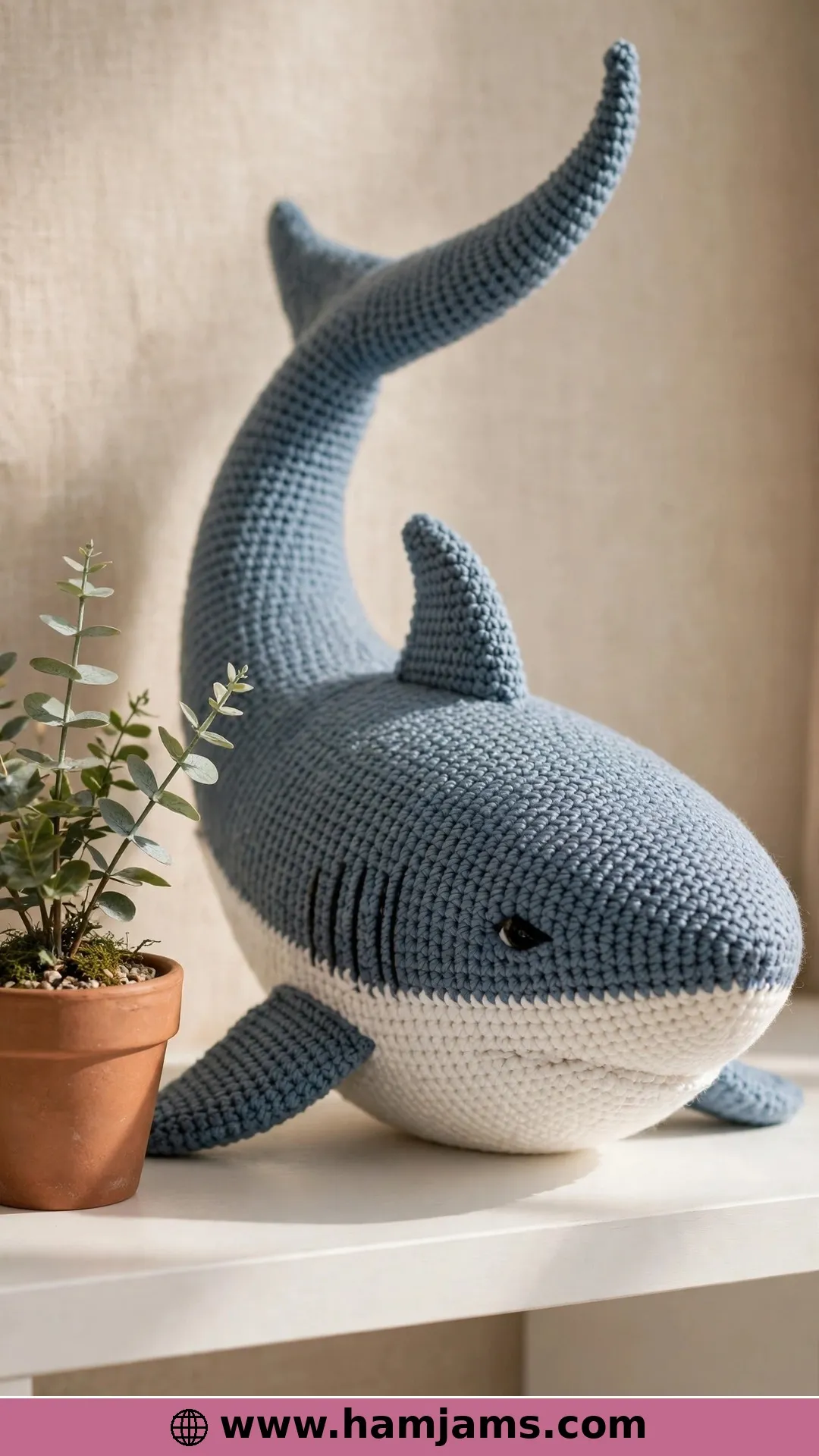 A Great White With a Flicked-Up Tail