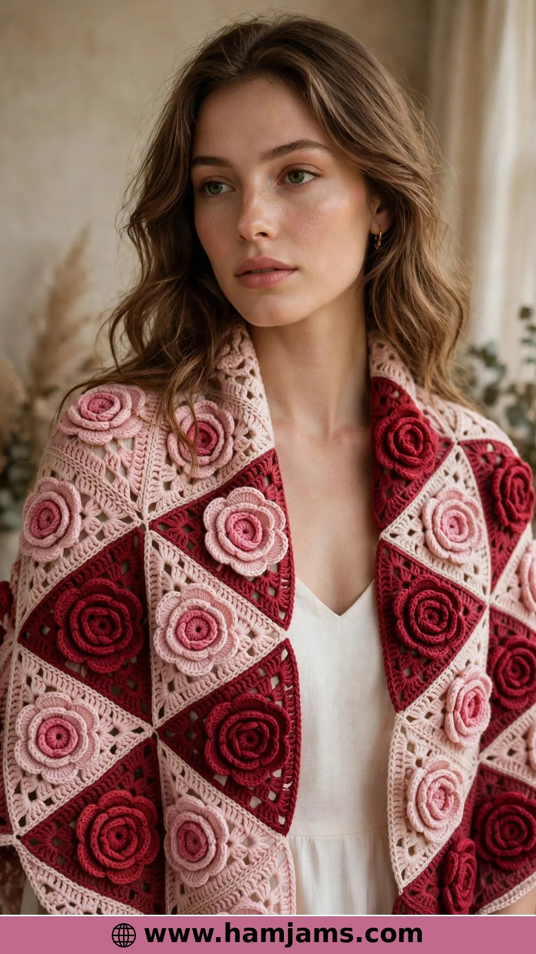 A Shawl Built Entirely From Roses