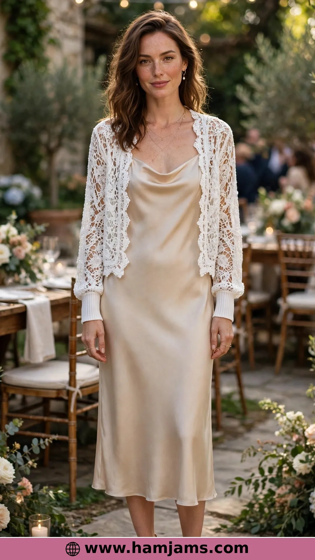 Delicate Lace Panels With Separate Cuffs