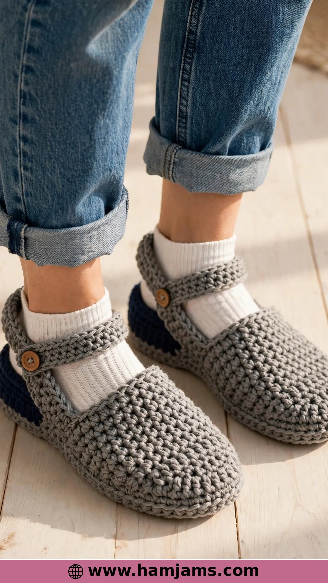 Chunky Minimalist Slippers With a Button Strap
