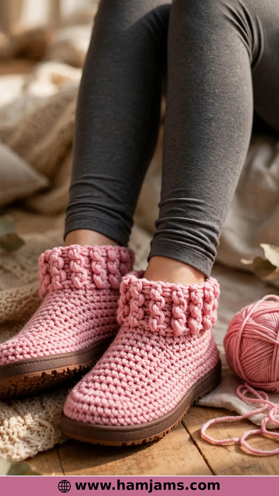 Ankle Booties With a Cluster-Stitch Cuff