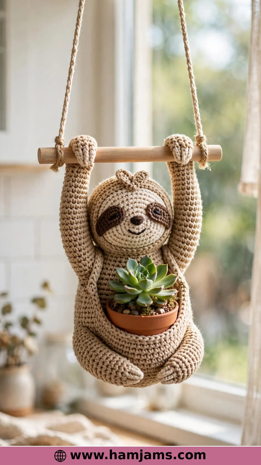 The Hanging Sloth Plant Hanger