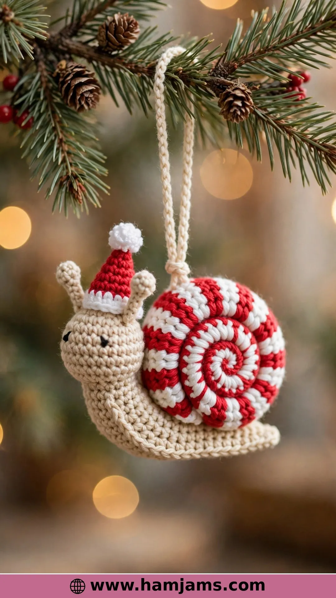 The Peppermint Party Snail Ornament
