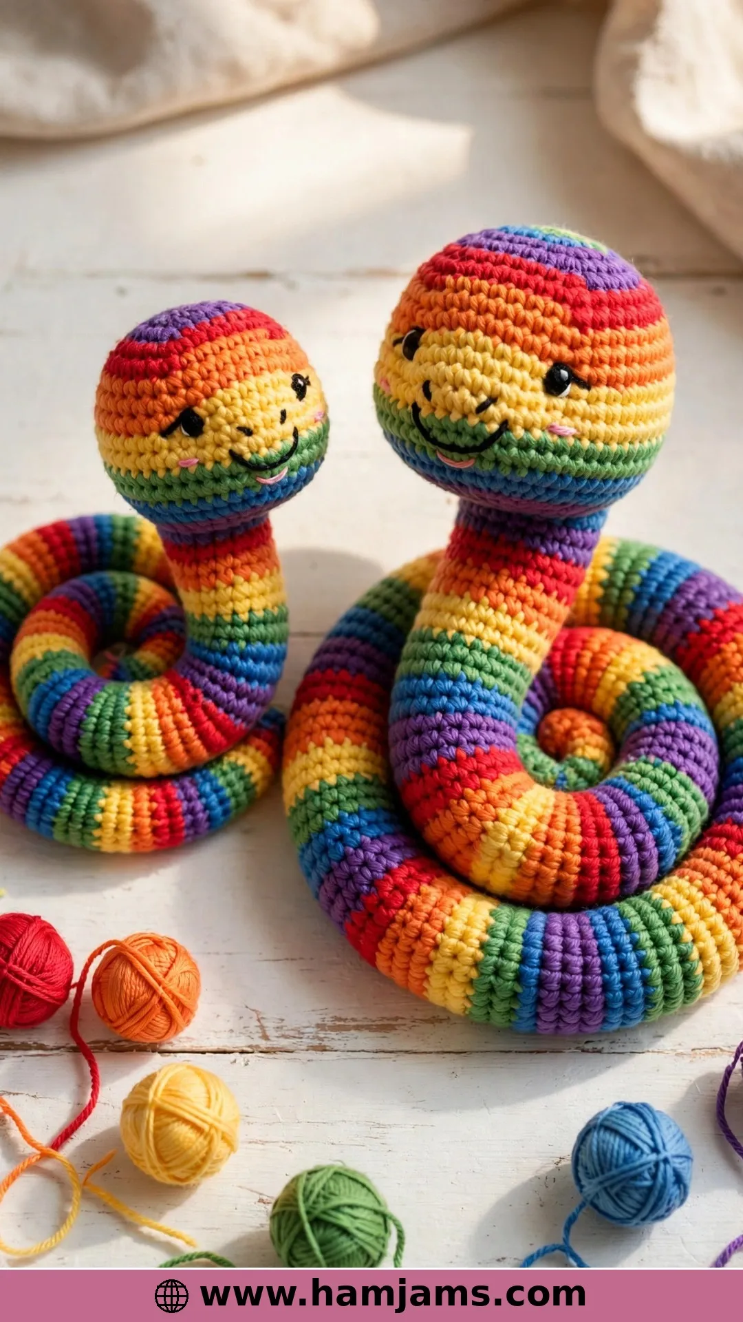 A Rainbow Snake in Two Sizes