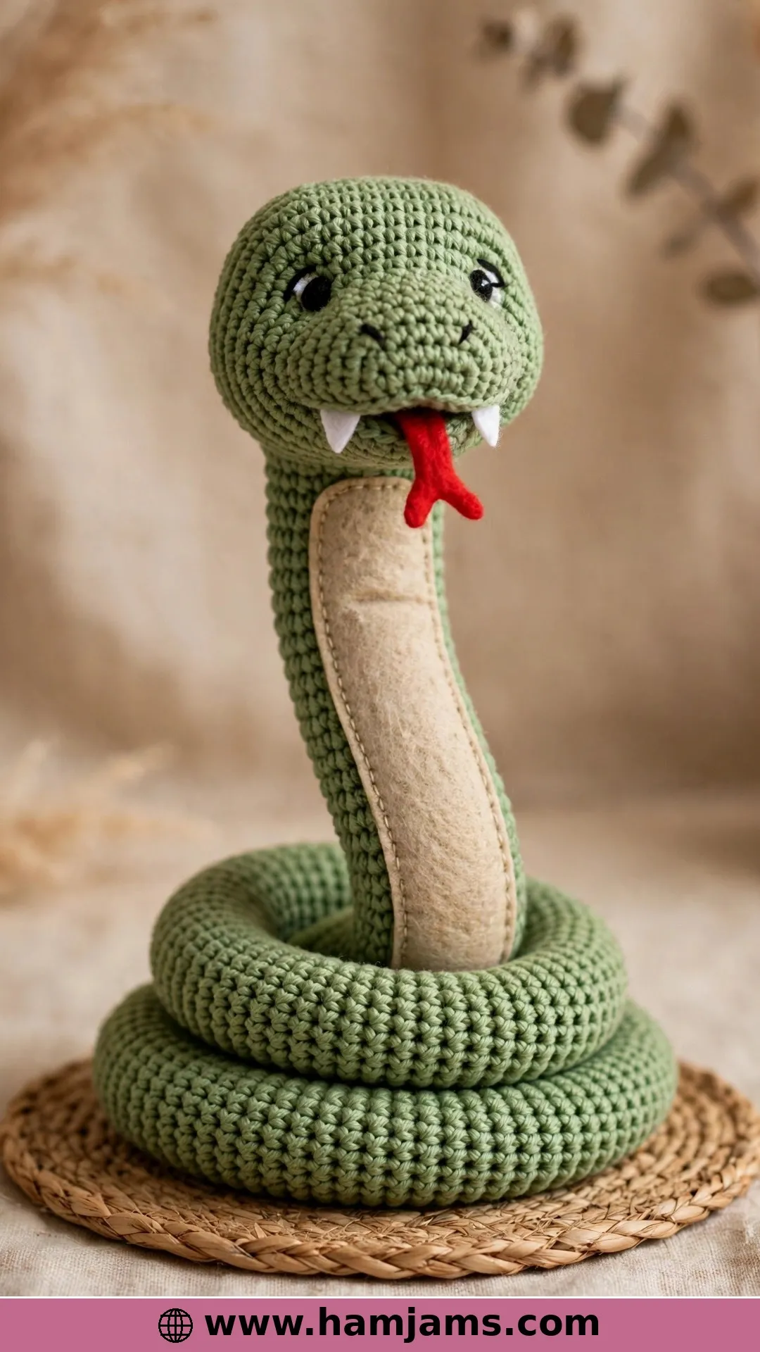 The Upright Snake with Felt Fangs