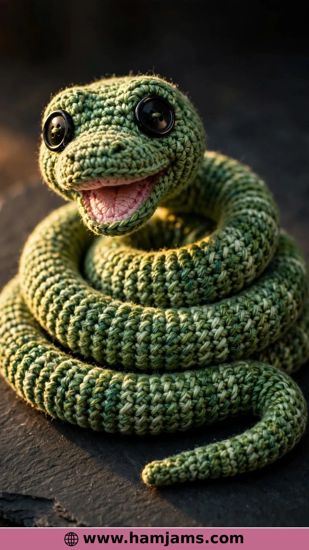 The Open-Mouthed Snake with a Wire Frame