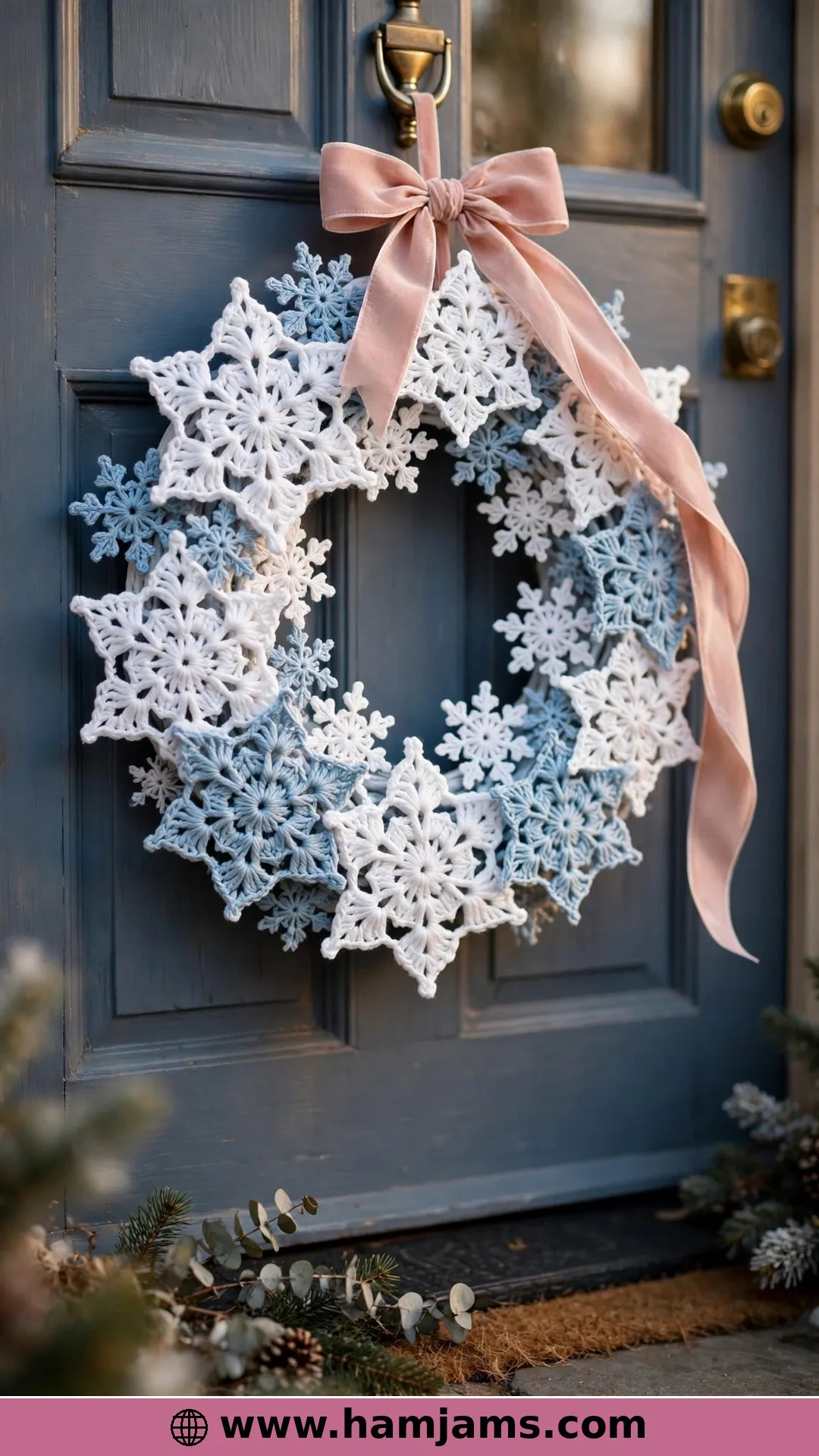 A Whole Wreath Built From Snowflakes