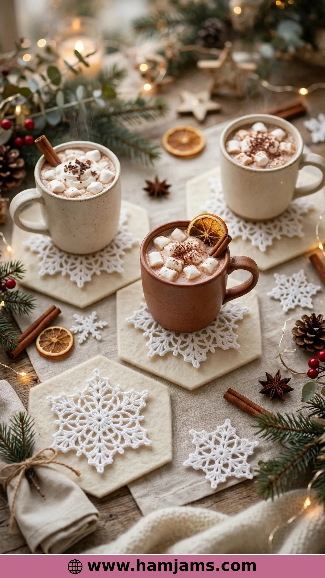Thread Snowflakes That Became Coasters