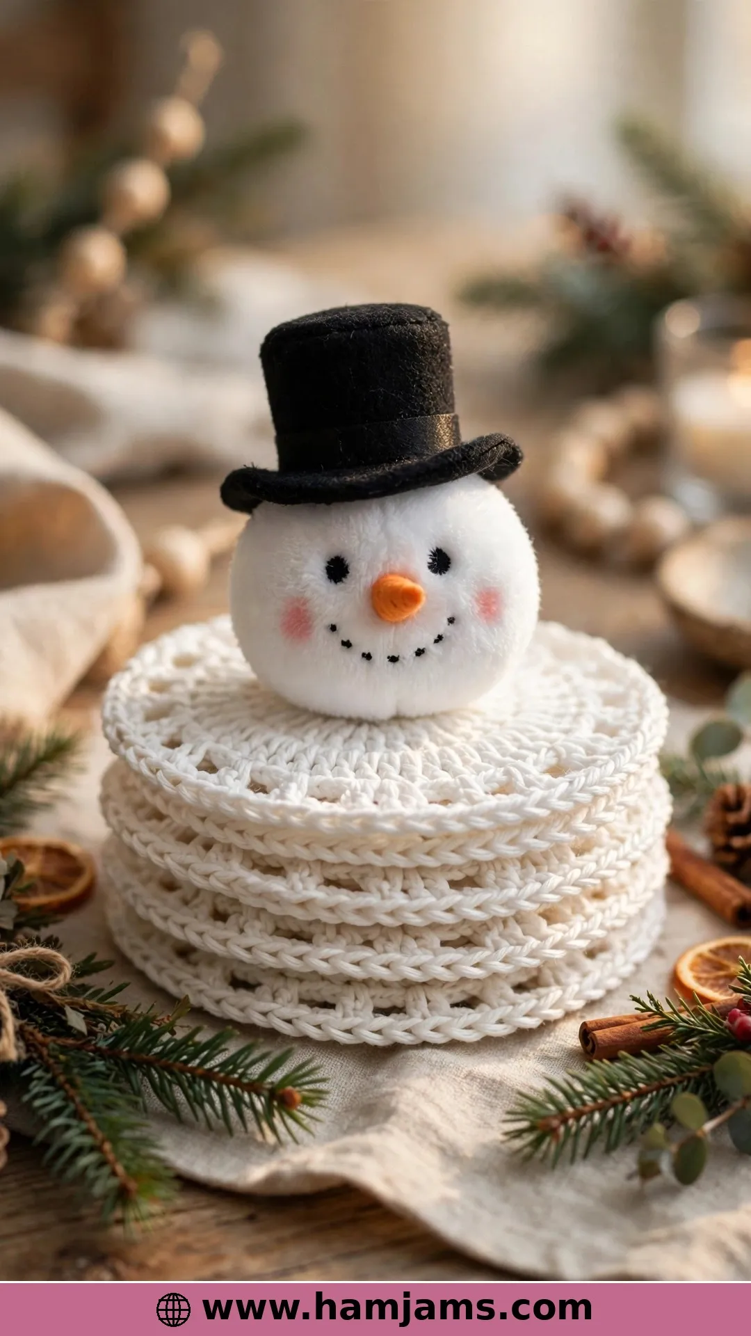 The Stack-a-Snowman Coaster Set