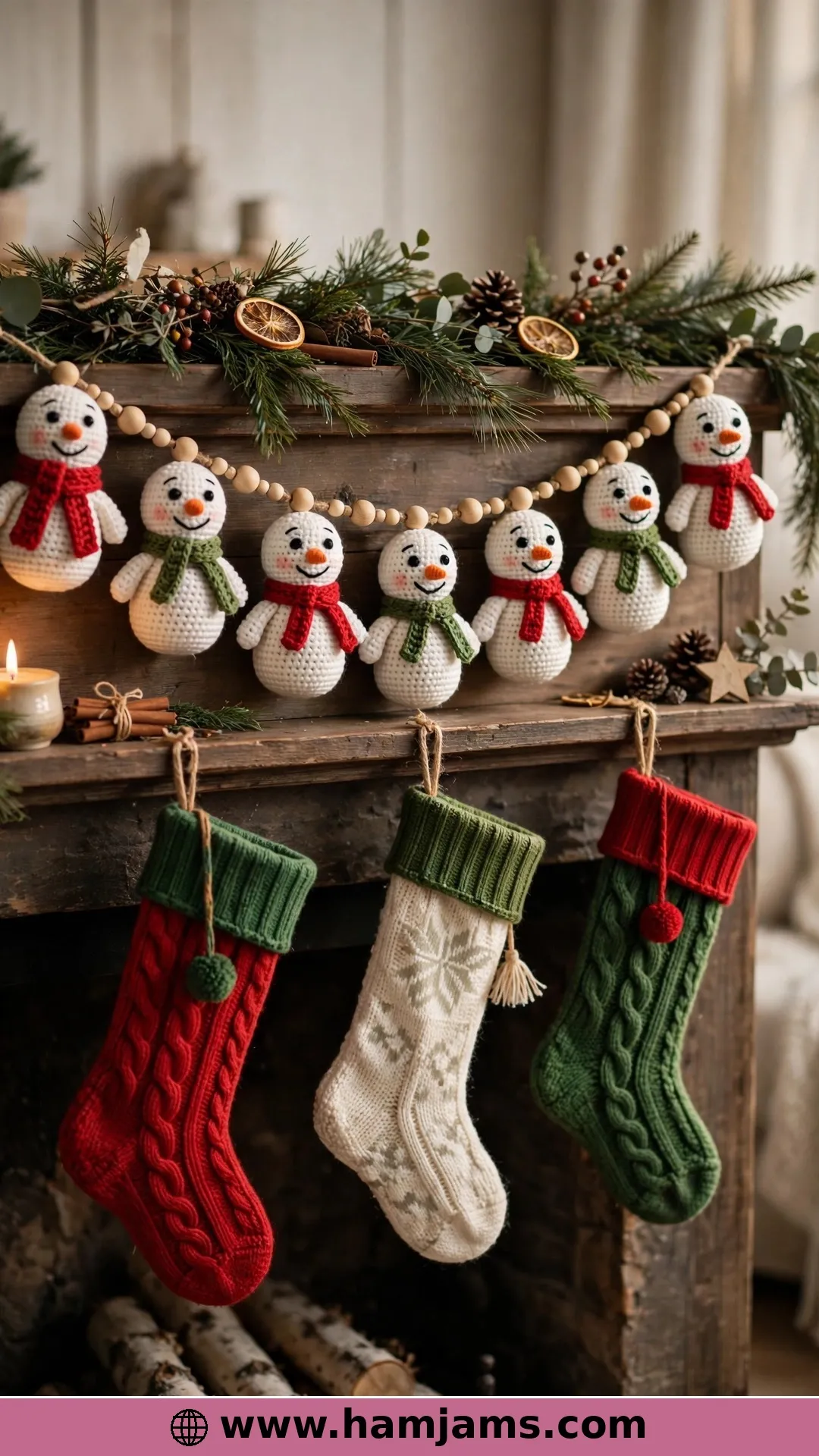A Garland of Seven Little Snowmen