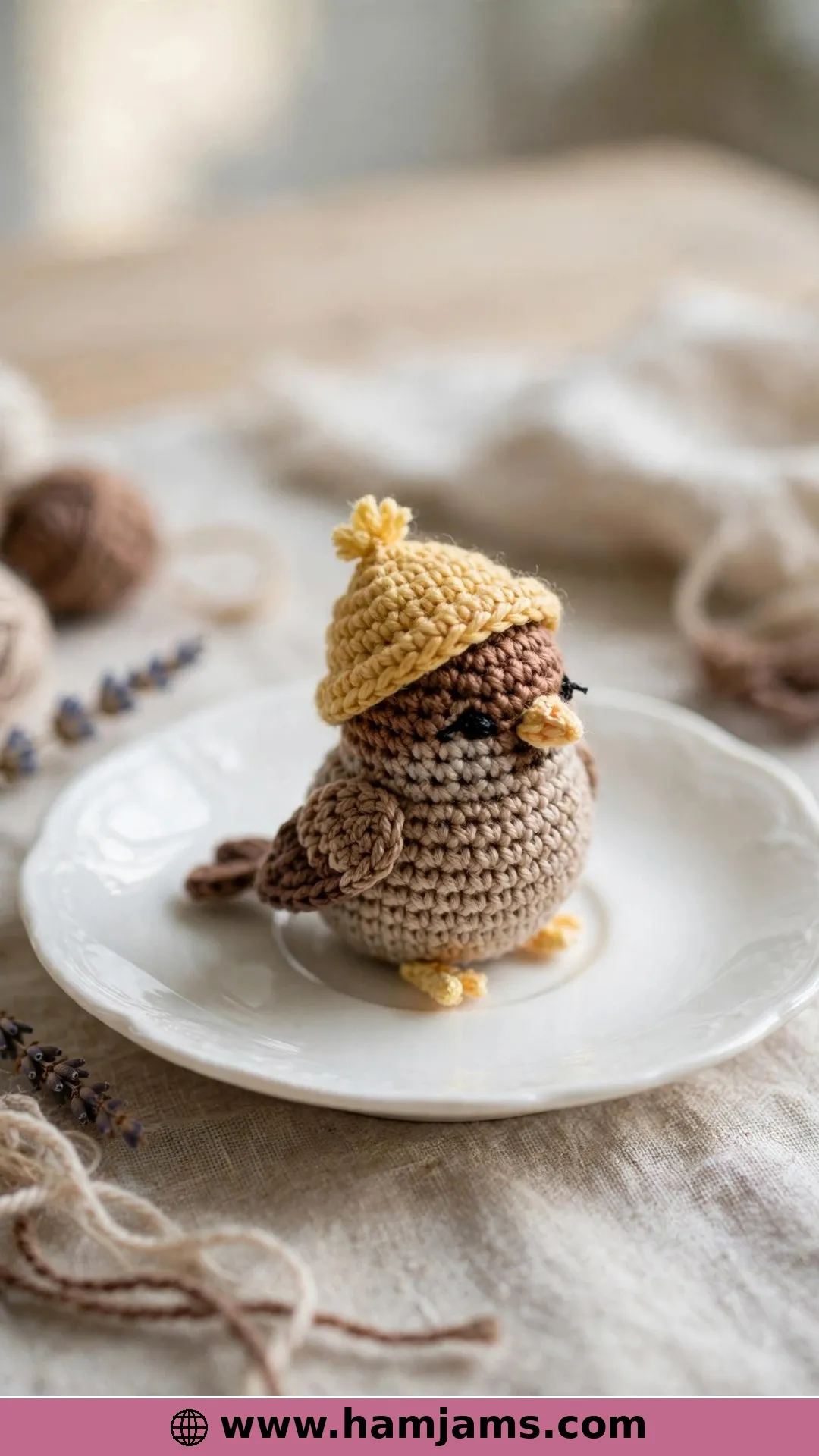 Spike, the Tiniest Sparrow With a Hat