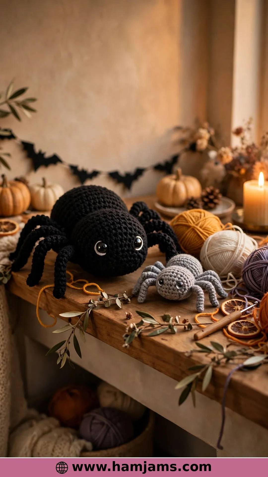 Webigail, the No-Sew Spider in Two Sizes