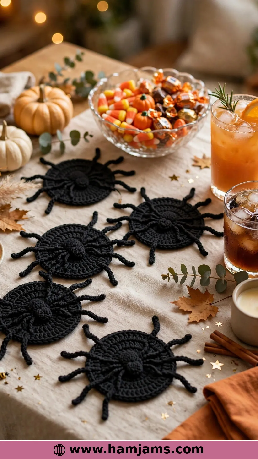 The Flat Spider Coasters for Party Tables