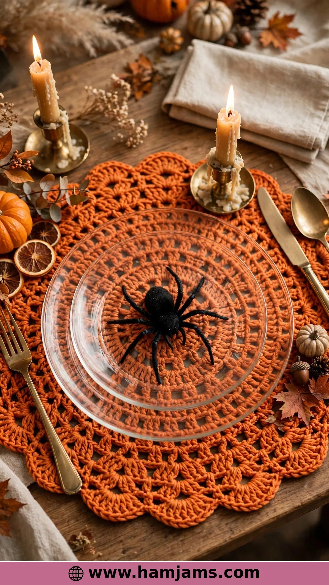 The Spider Placemat for a Spooky Table