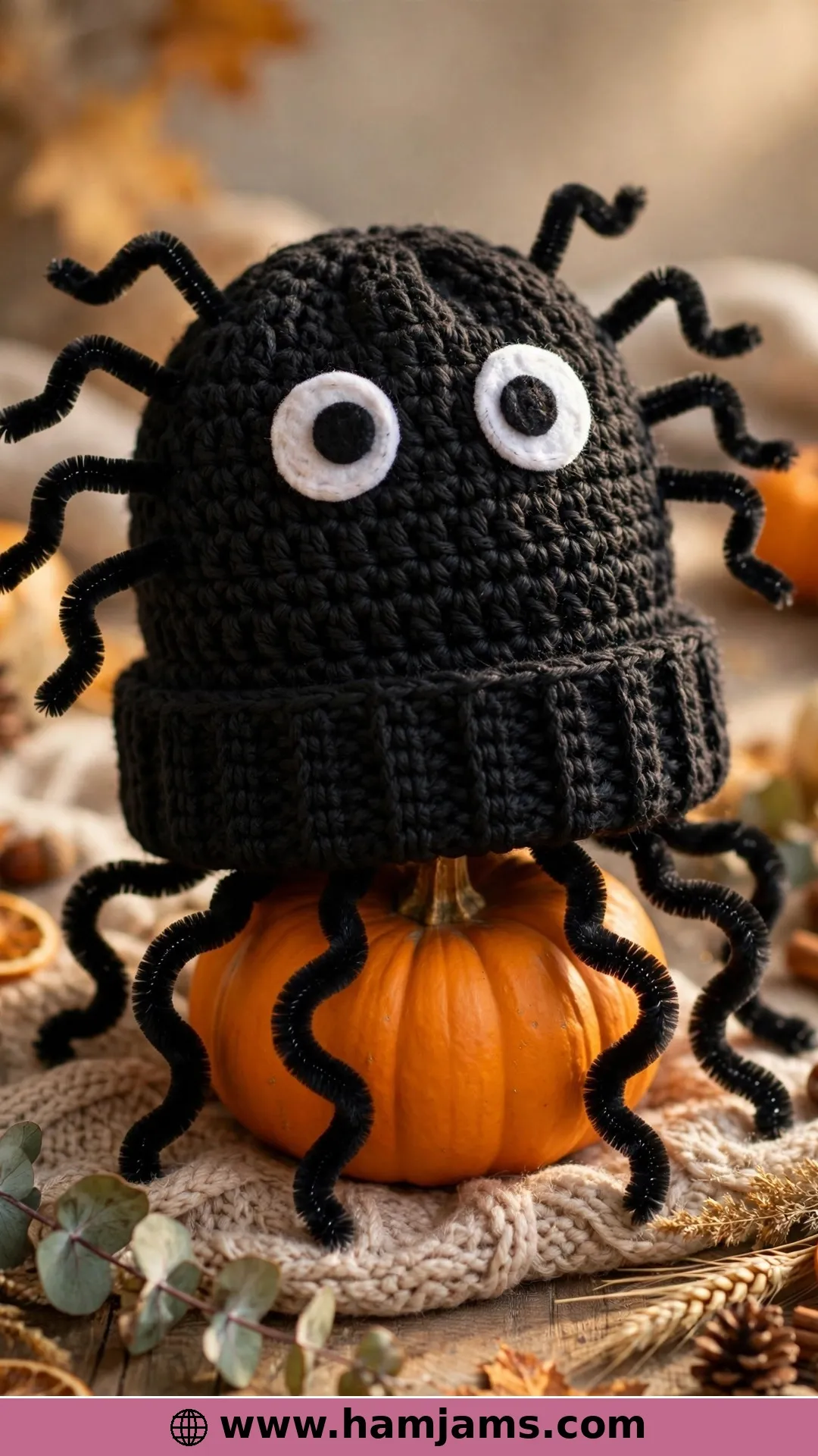 The Speedy Spider Beanie with Bendy Legs