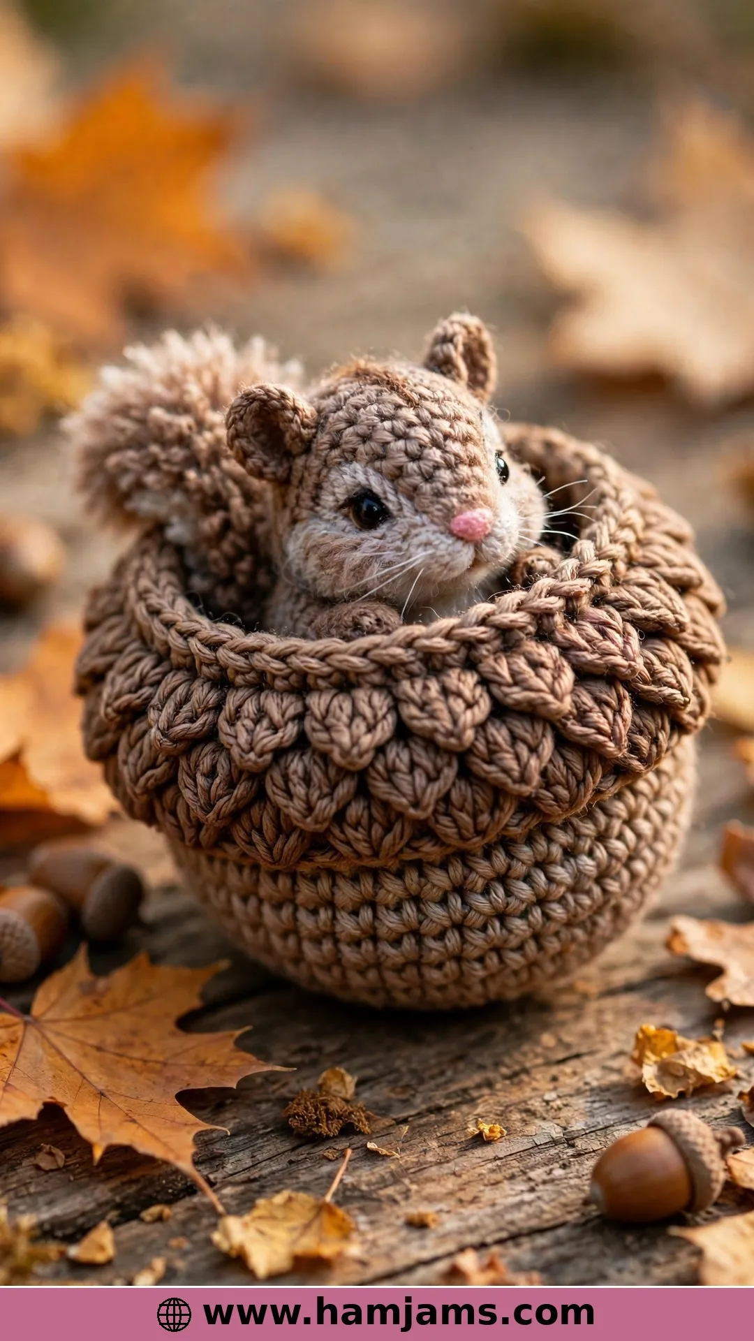 A Baby Squirrel Tucked Into an Acorn