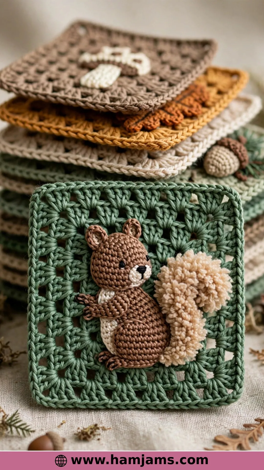 The Woodland Granny Square Squirrel