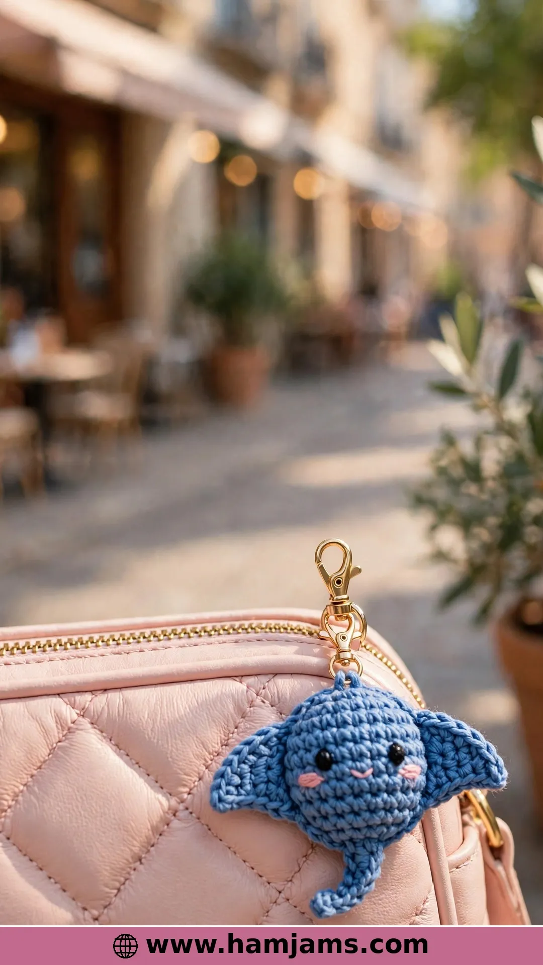 The Mini Manta Keychain With Blush Cheeks