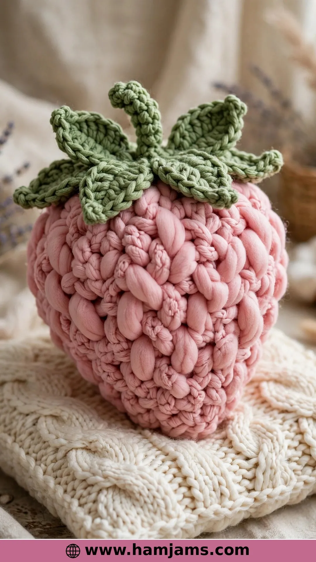 The Plush Pink Berry in Super Bulky Yarn