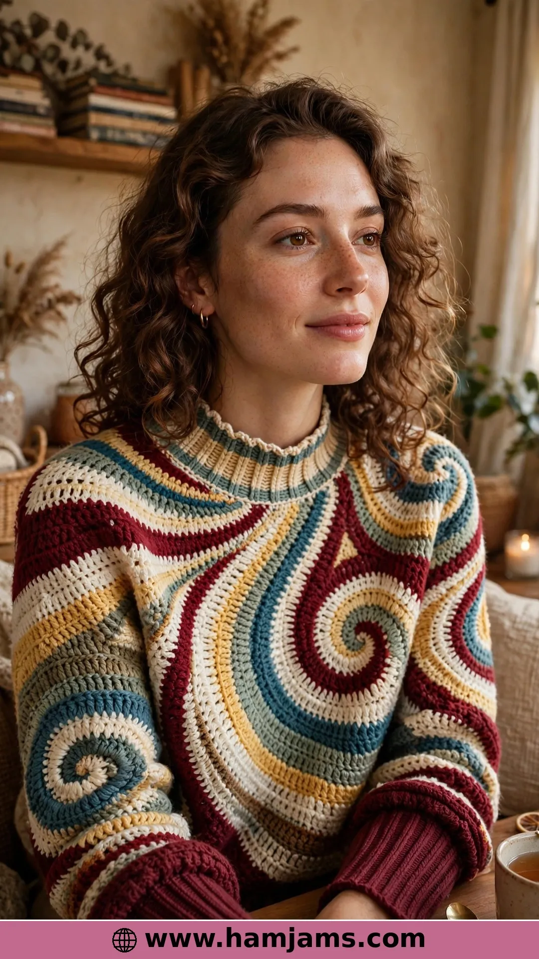 Self-Striping Magic With a Mock Neck