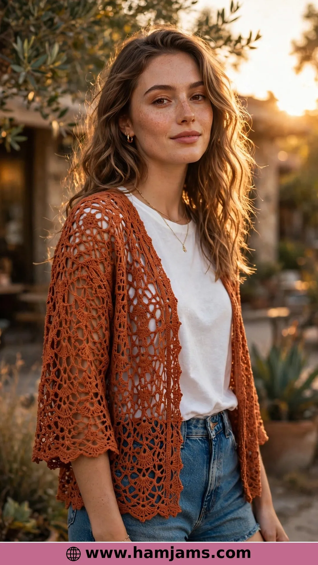 The Sunset Shell Lace Cardi