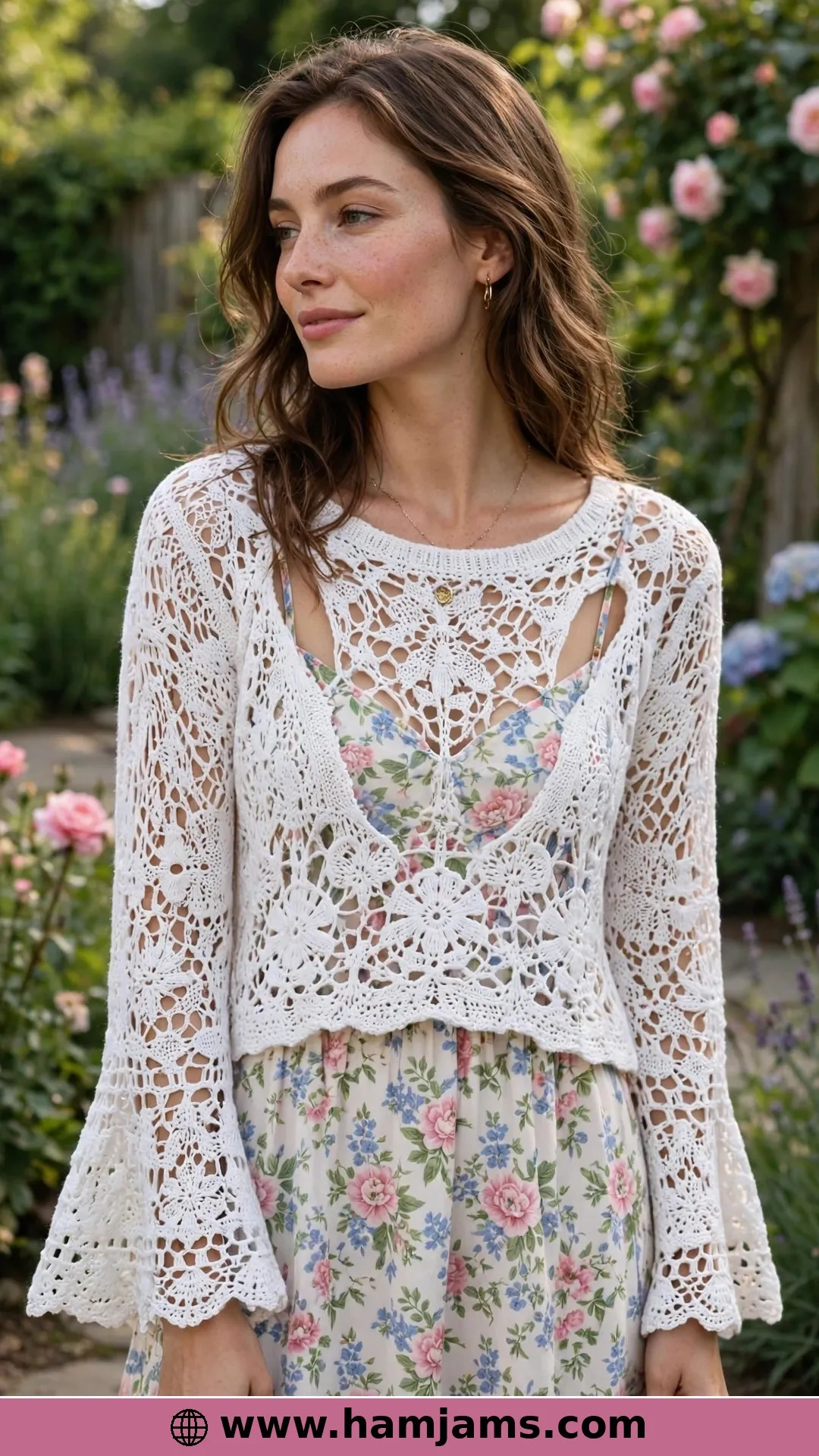 Fancy Lace Stitch and Gentle Bell Sleeves