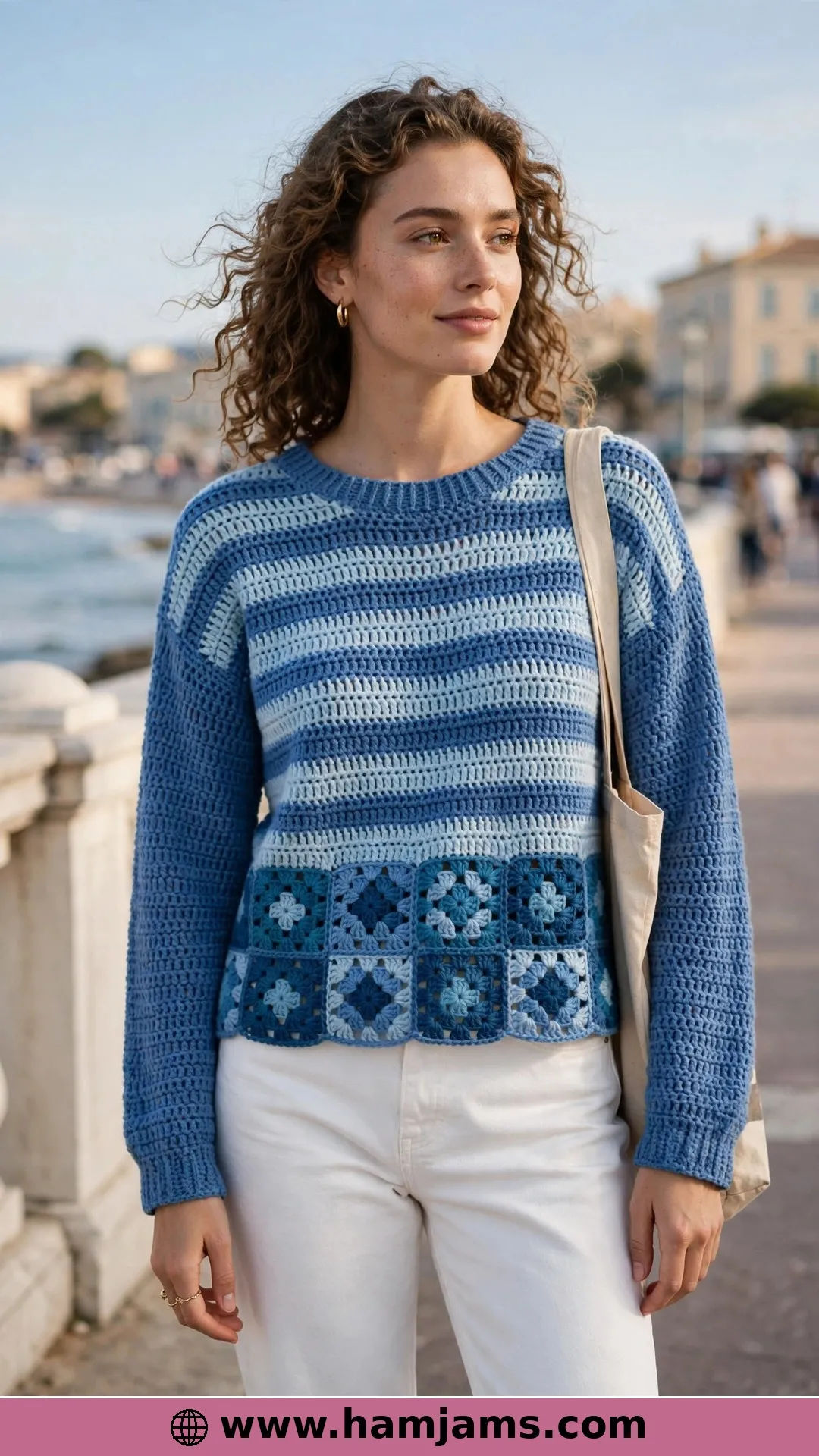 Squares and Stripes in Two Blues