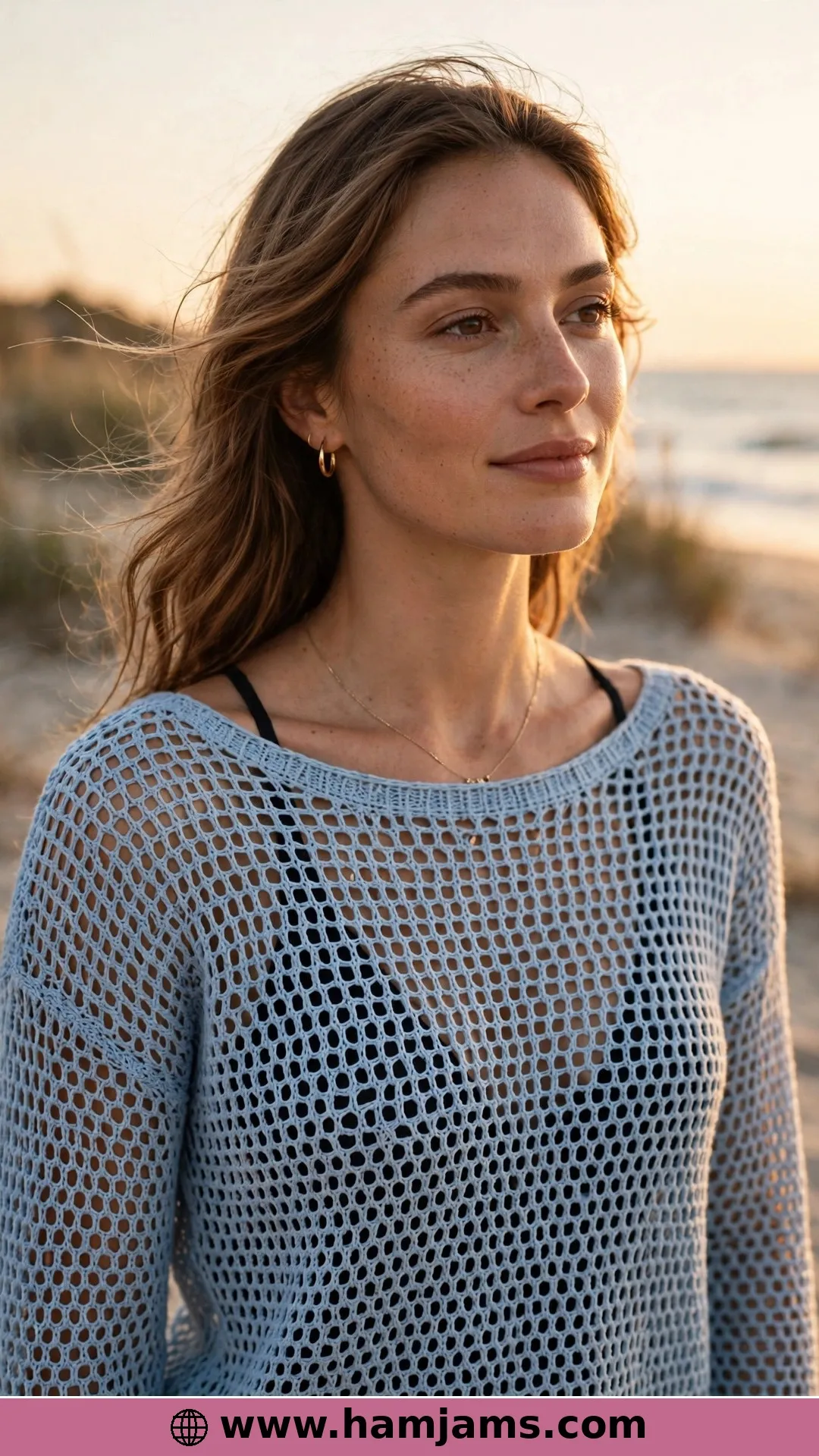 Four Mesh Panels and a Boat Neck