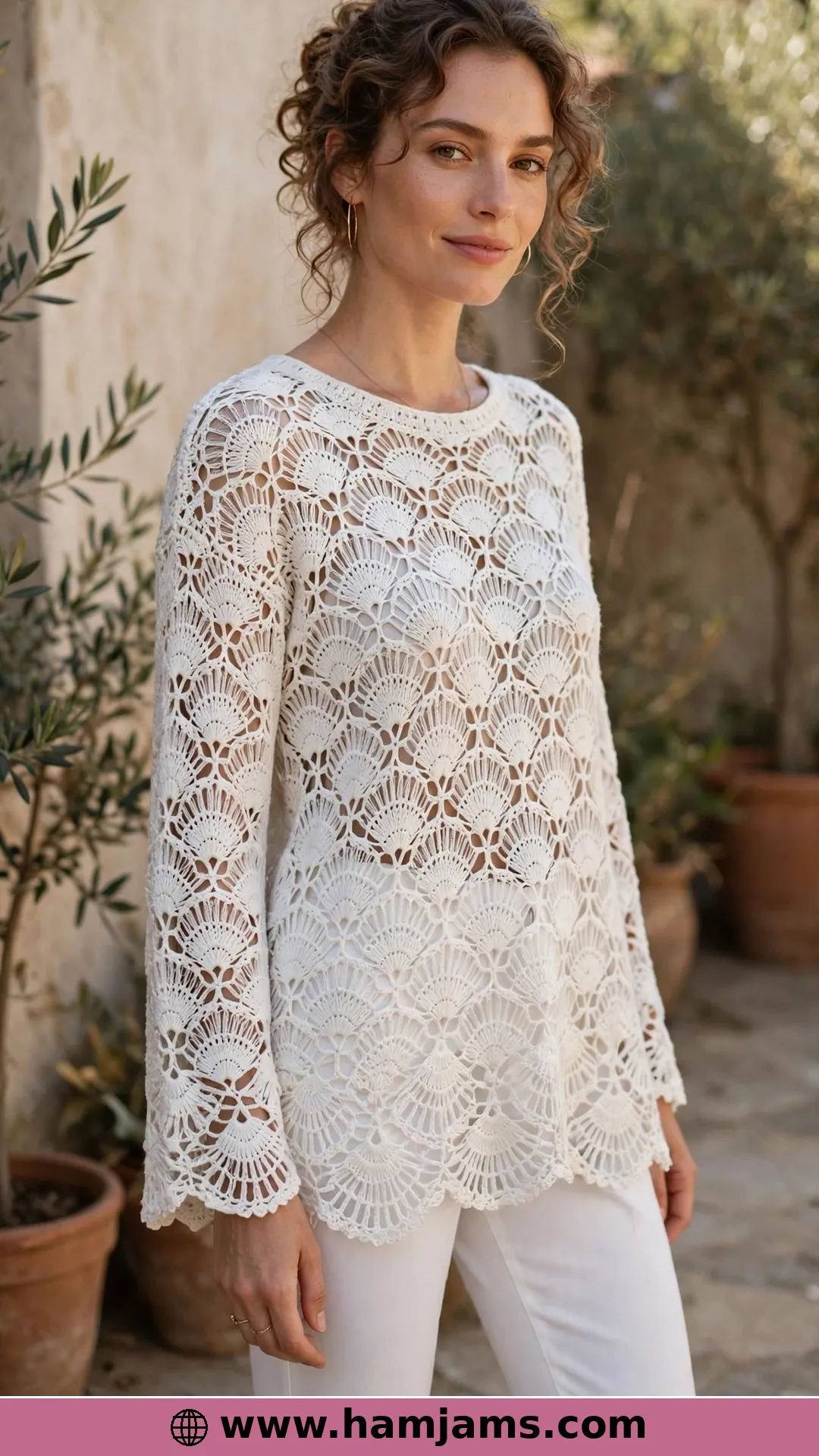 The Fan-Lace Tunic, Worked Top Down