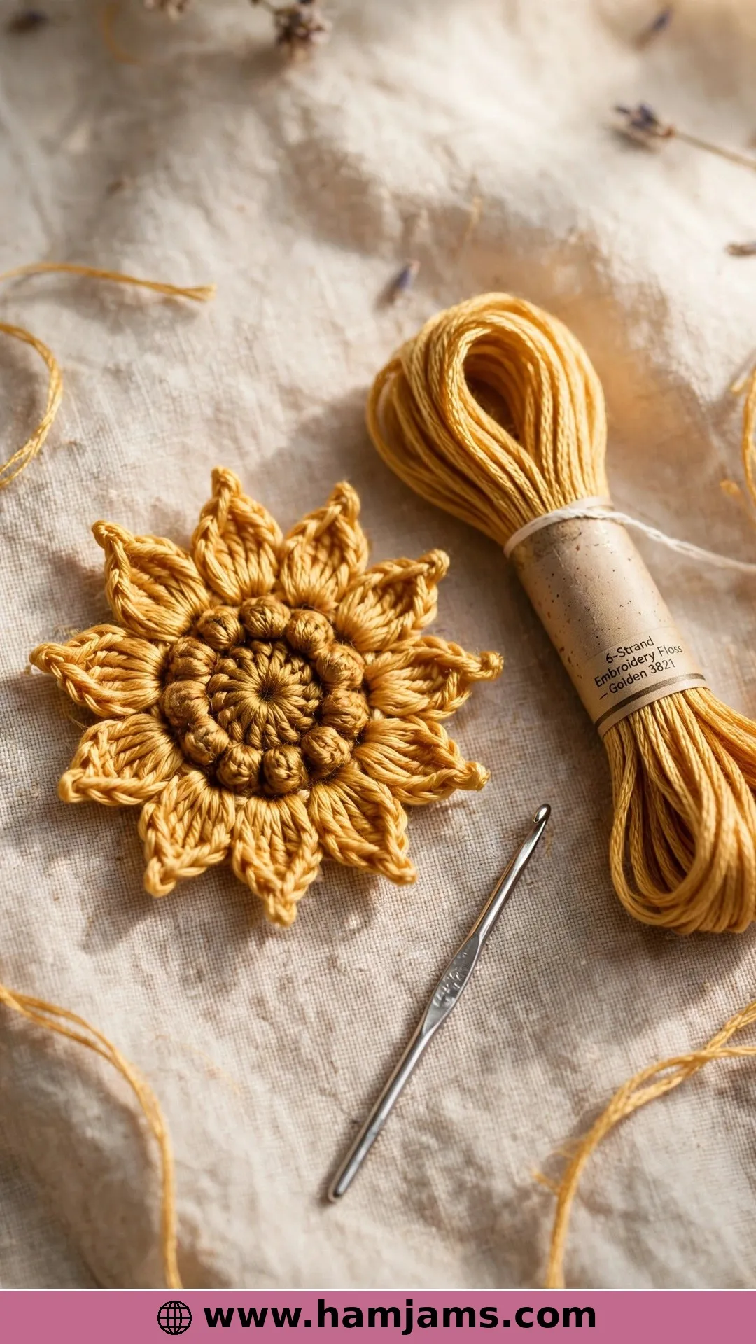 Pointed Petals in Floss, Thread or Any Yarn