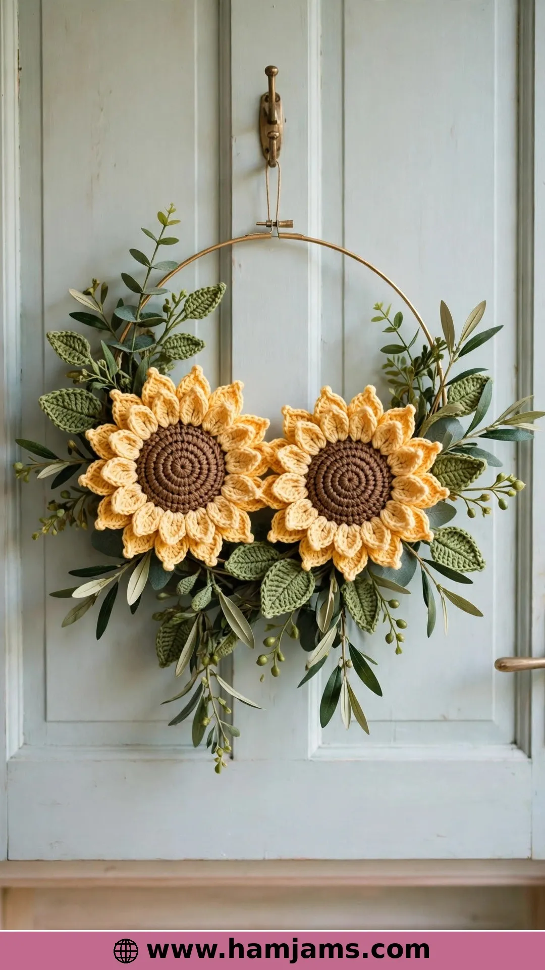 Layered Petals on a Hoop Wreath
