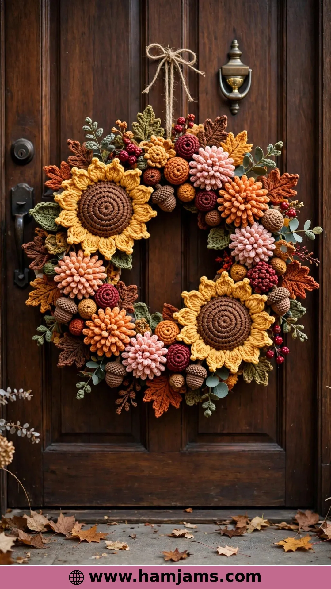 A Whole Fall Wreath, Sunflowers Included