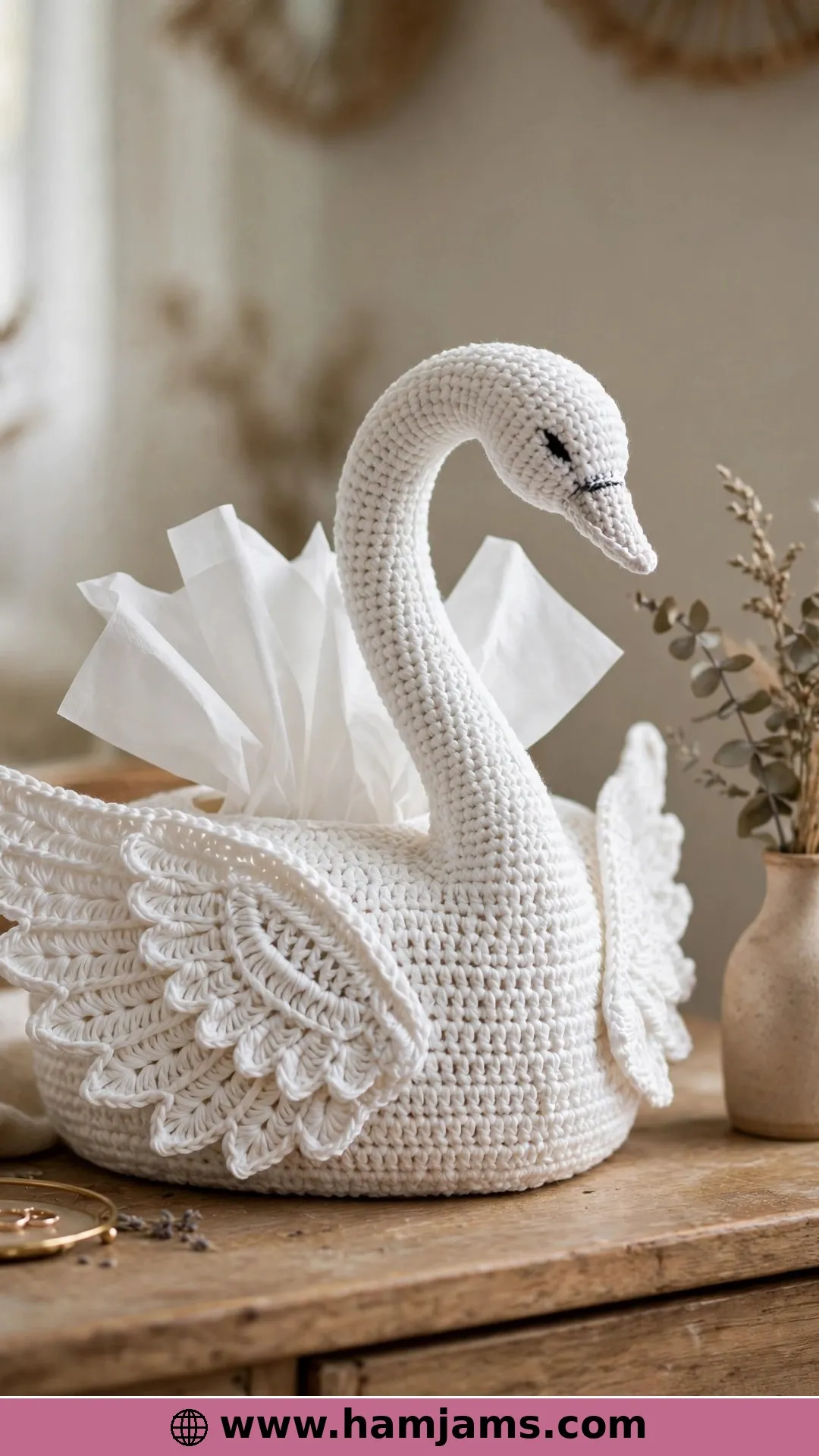 Swan Tissue Box Cover (Video Tutorial)