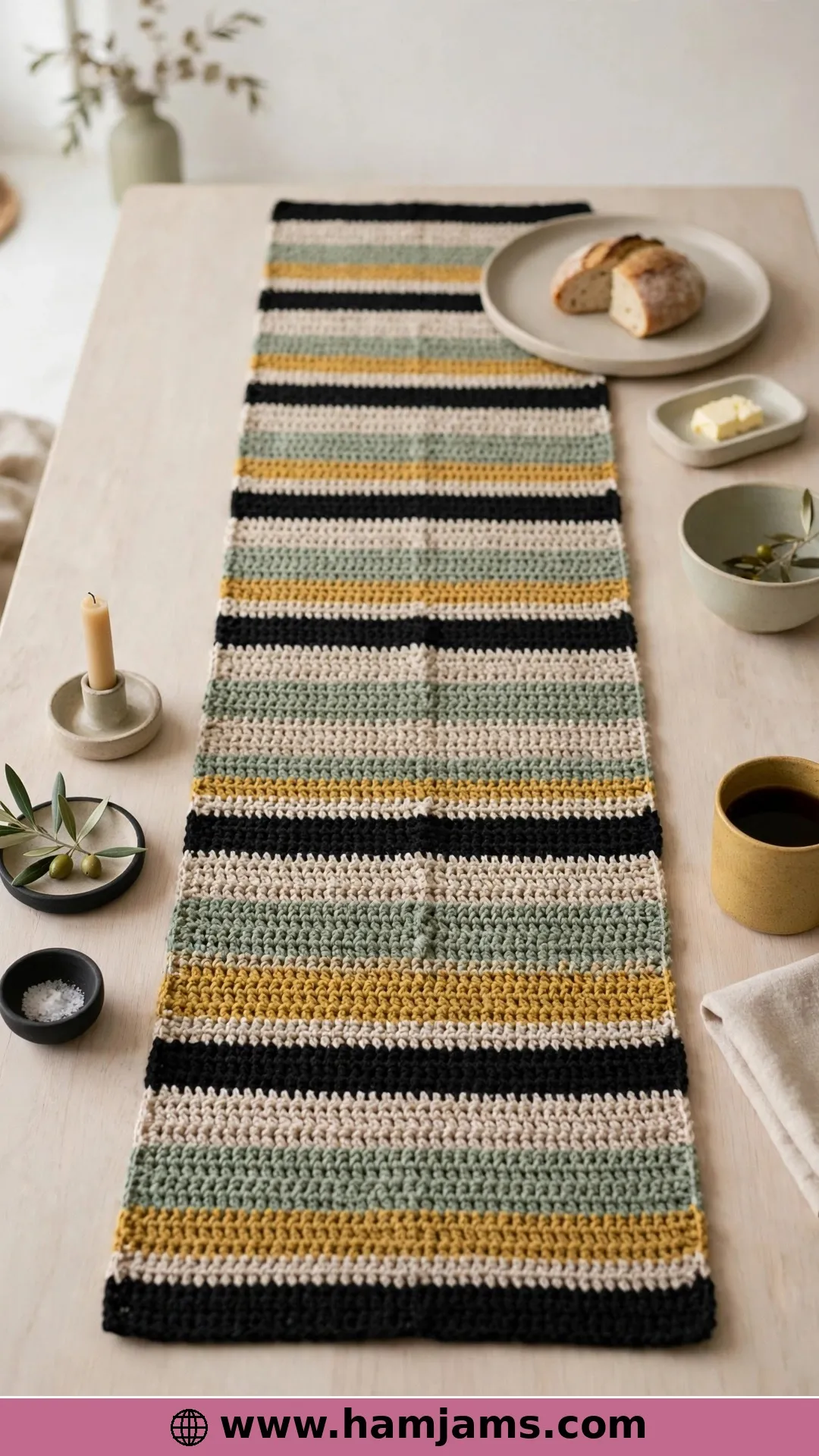 Scandi Moss Stitch with a Colour Map