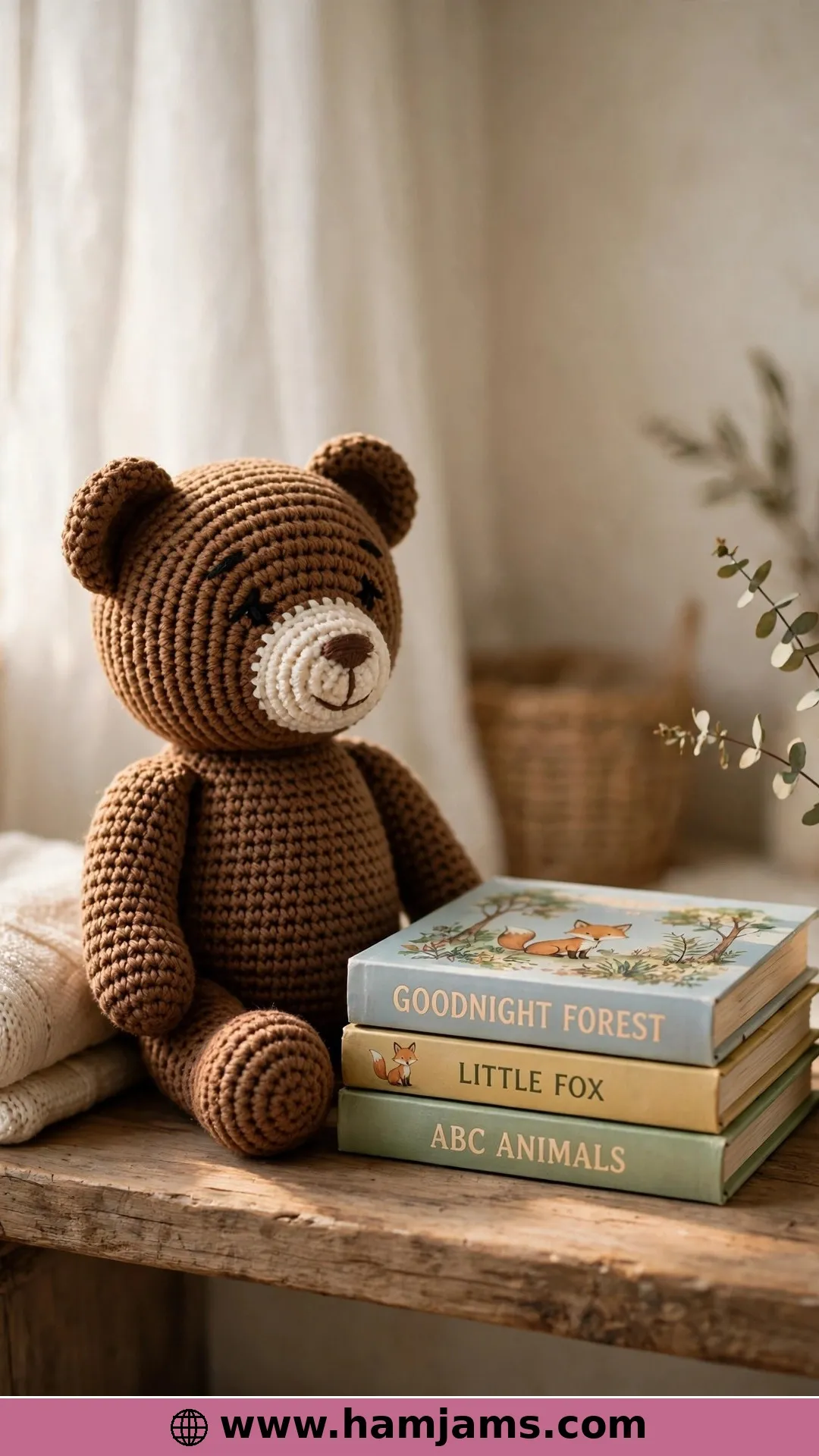 The Classic Sitting Teddy in Worsted