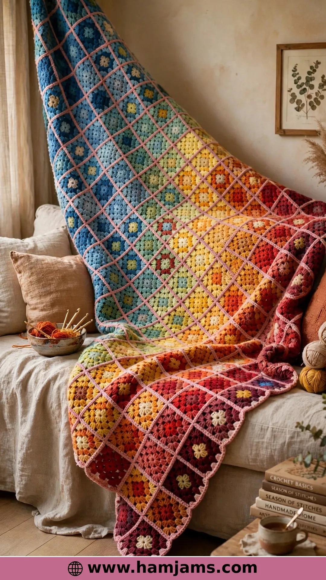 Hot and Cold Granny Squares on the Diagonal