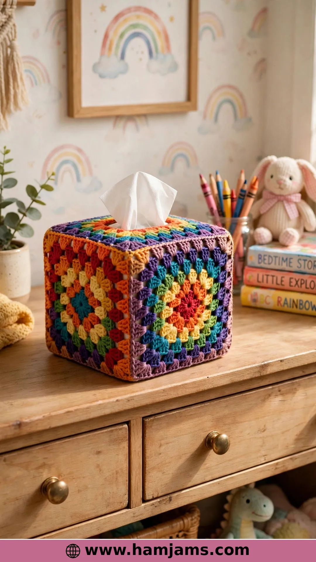 Granny Squares in Happy Colour Rounds