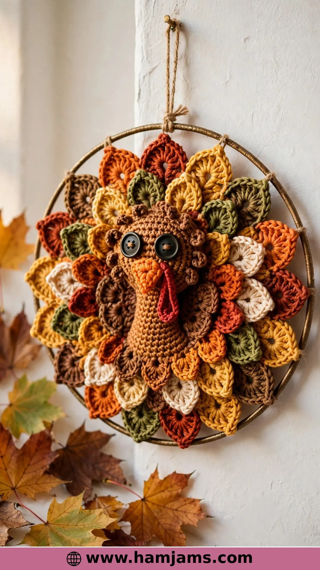 Turkey Wreath on a Hoop