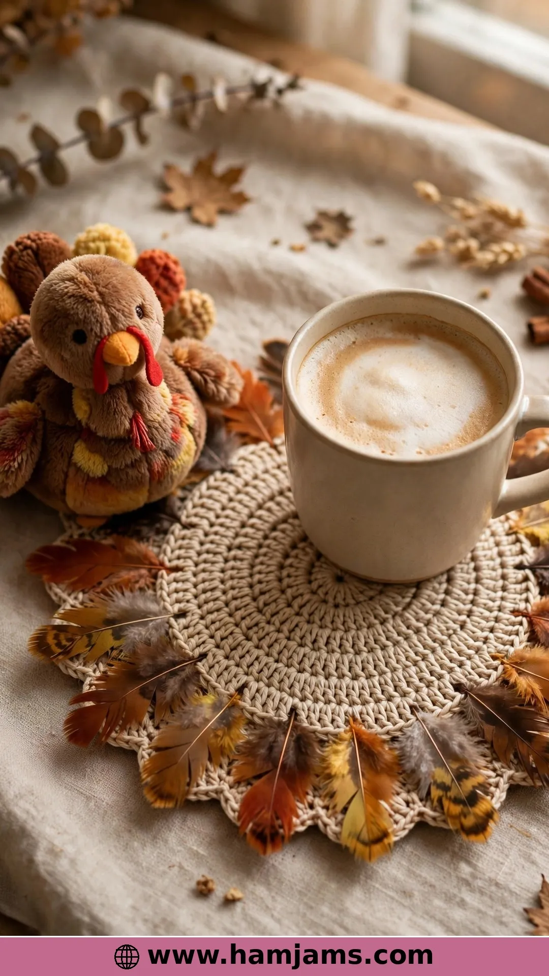 Turkey Coaster or Stuffed Turkey Ball