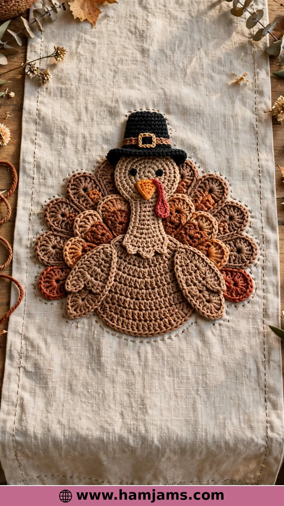 Turkey Appliqué with Pilgrim Hat