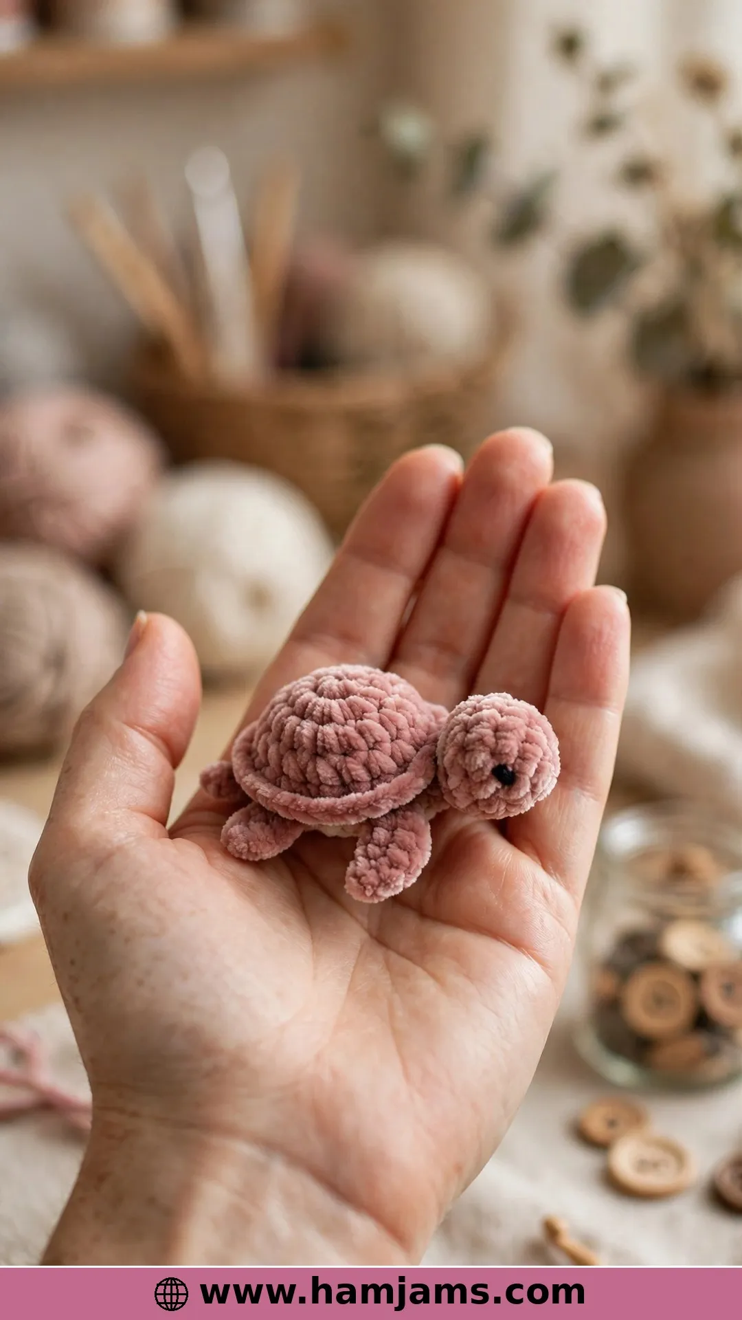 A Mini Turtle Written for Plush Yarn