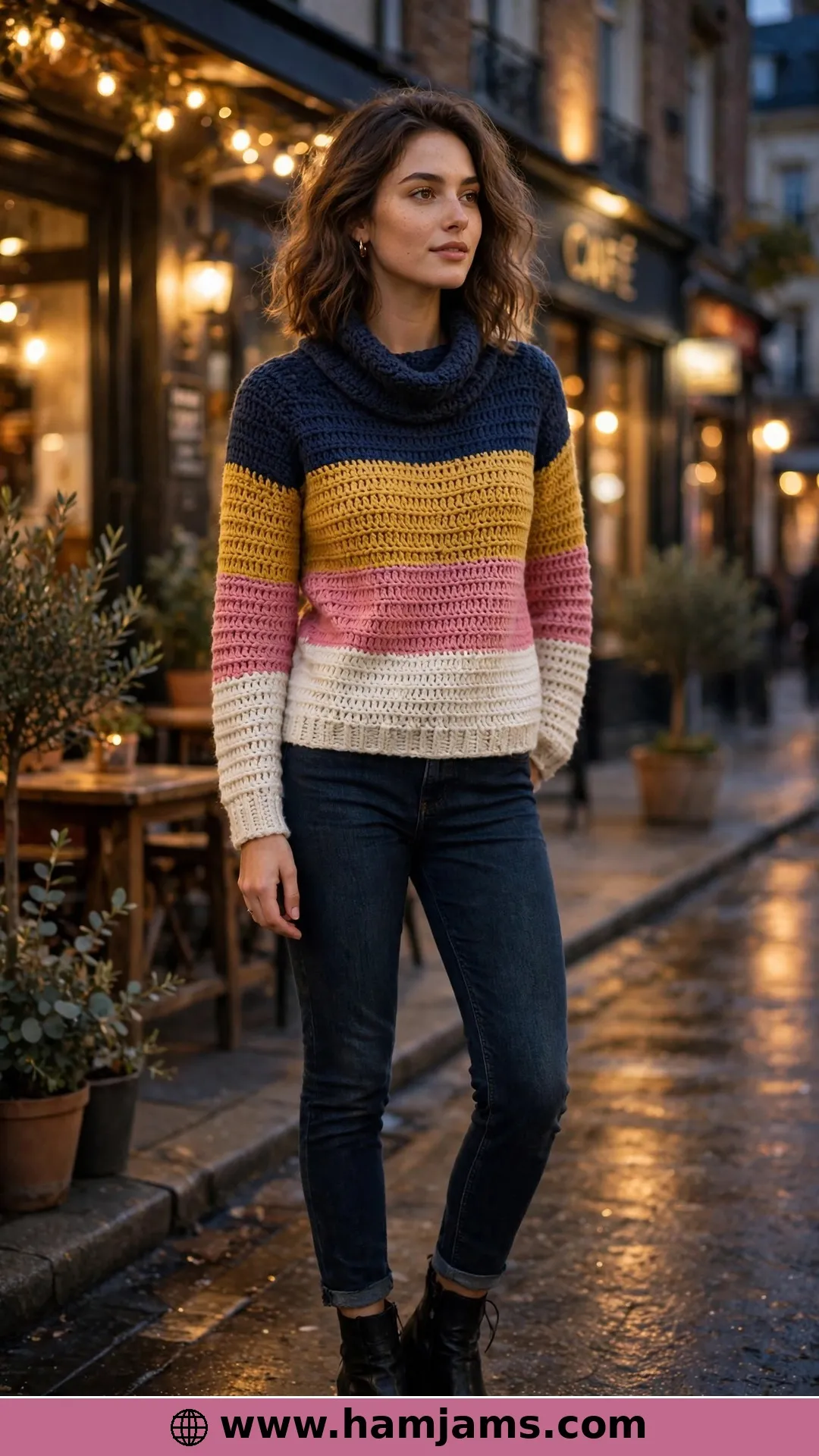 Trinity Stitch Texture With a Sunset Palette