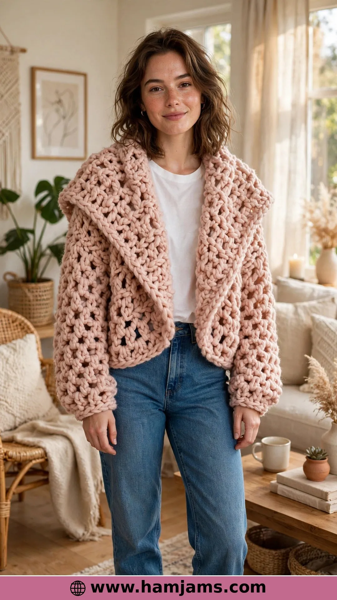 The Rosie Shrug in Super Bulky Yarn