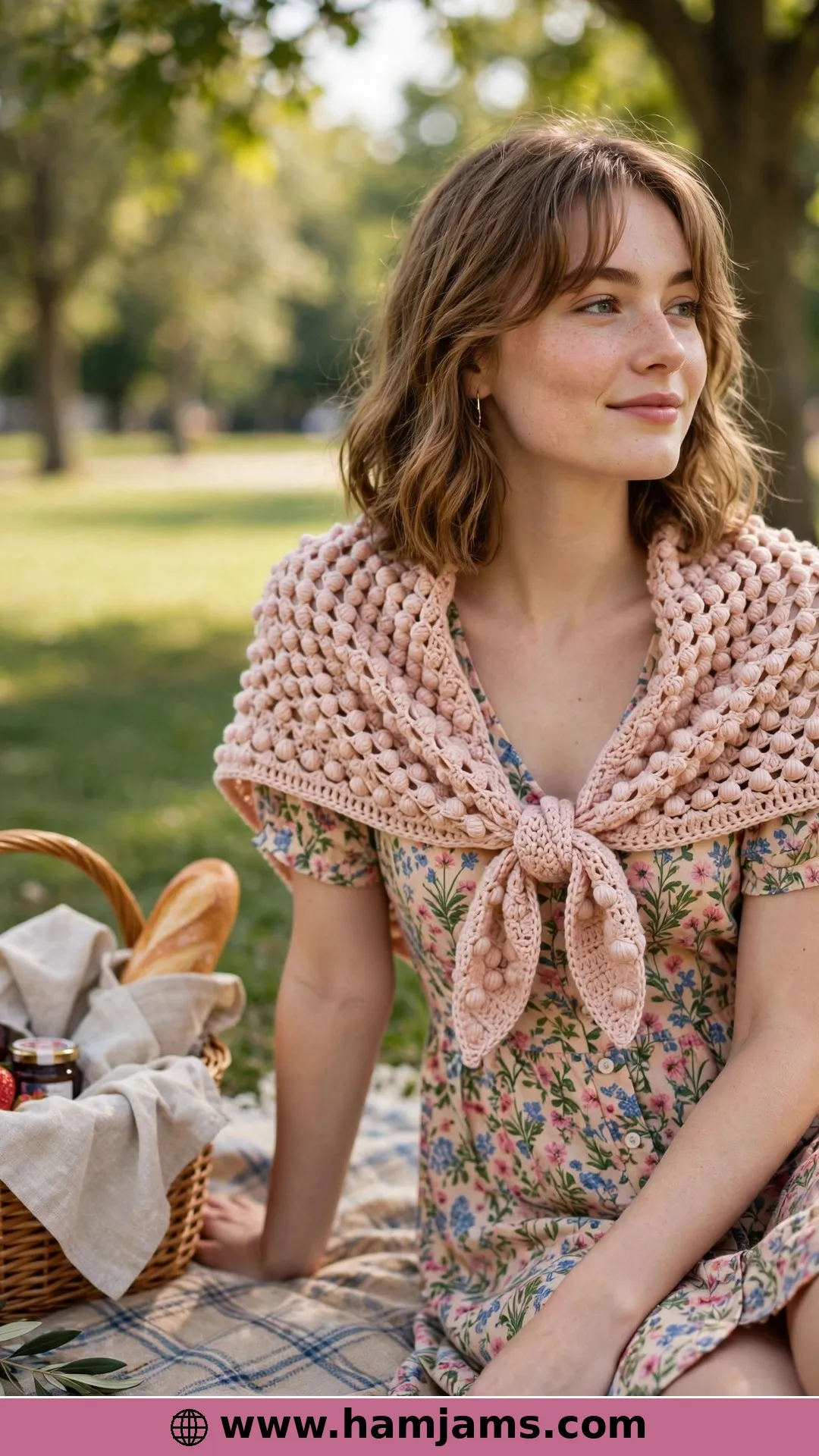The Al Fresco Shawlette with the Little Bobbles