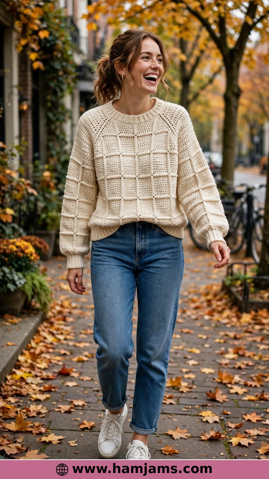 The Cobblestone Raglan with the Quilted Grid Texture