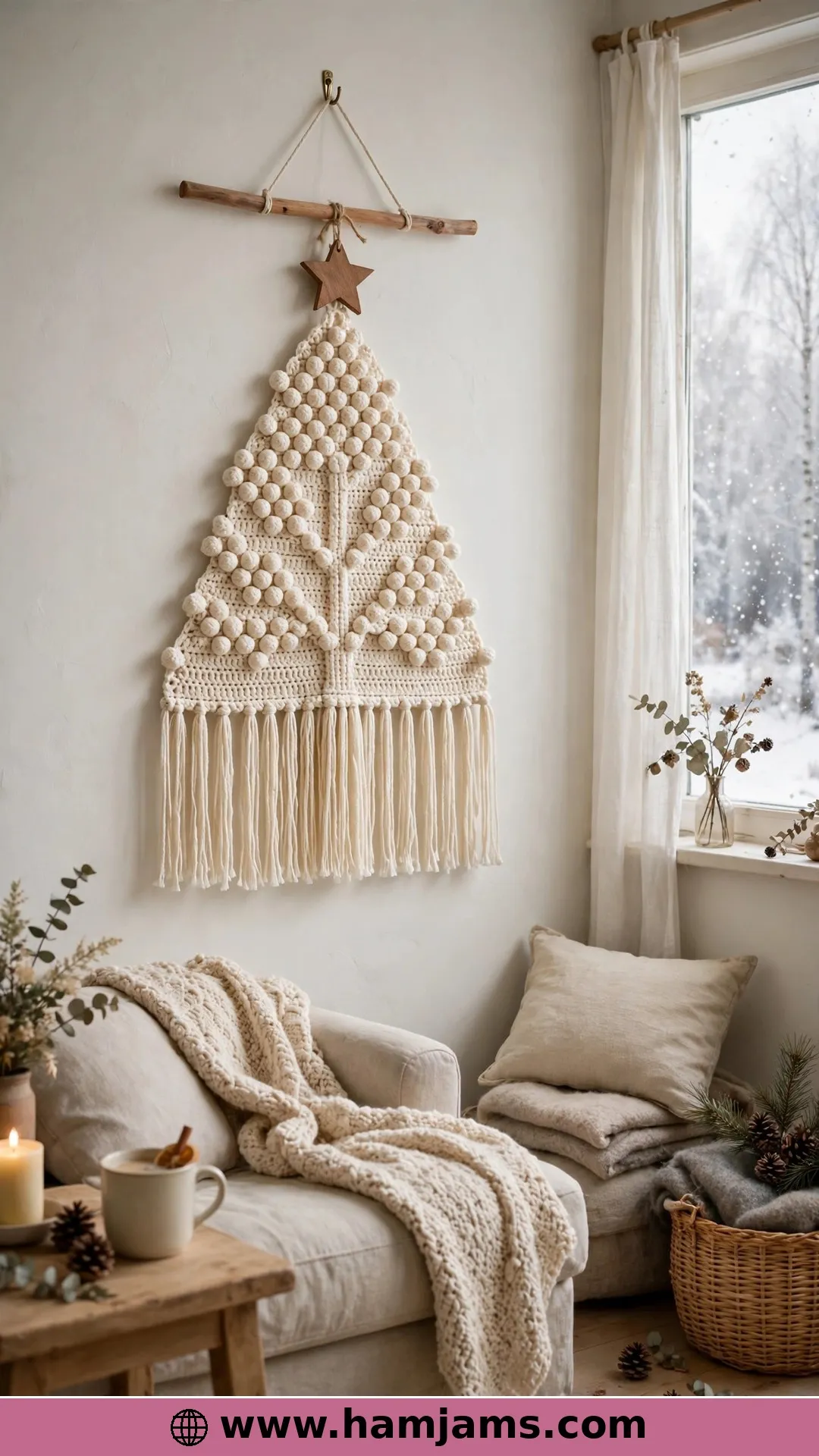 A Bobble Tree for Winter Walls