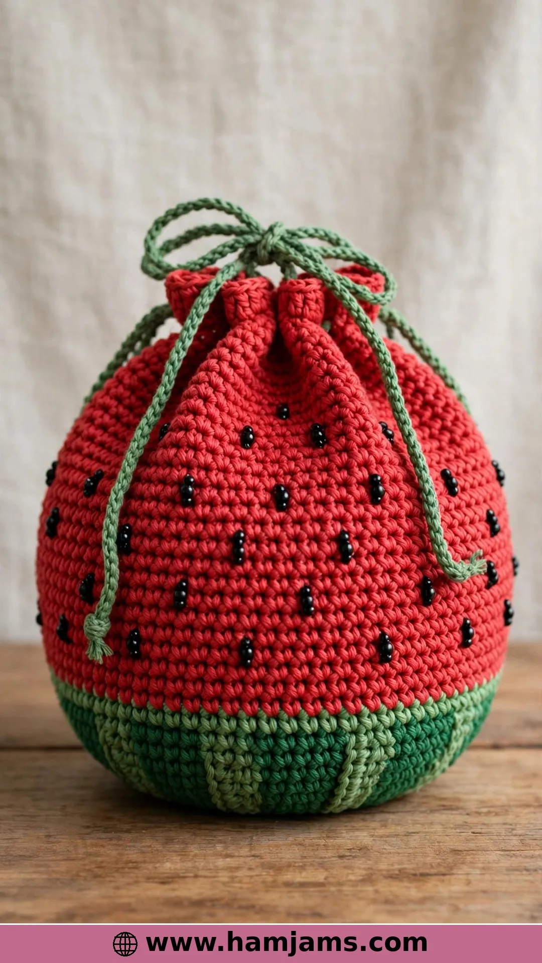 The Drawstring Bag With Beaded Seeds