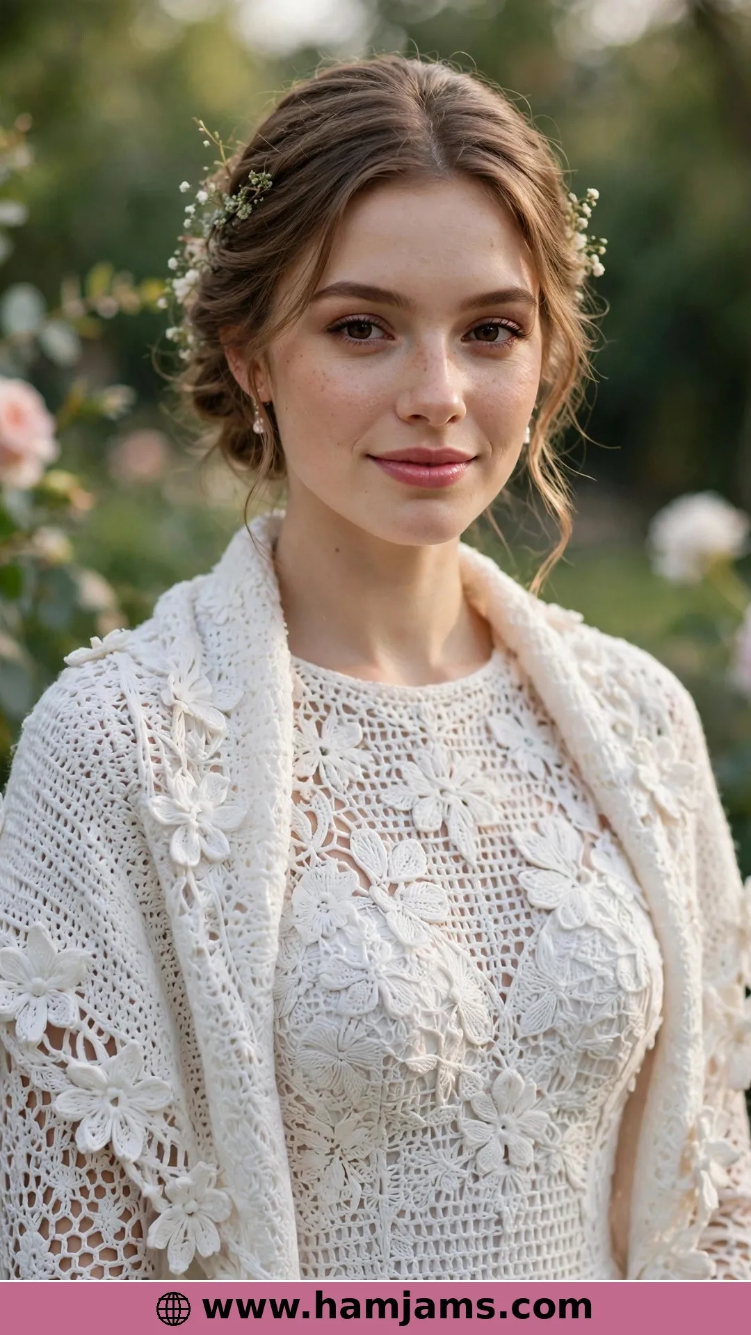 A Dress and Shawl Set With Pearl-Button Cords