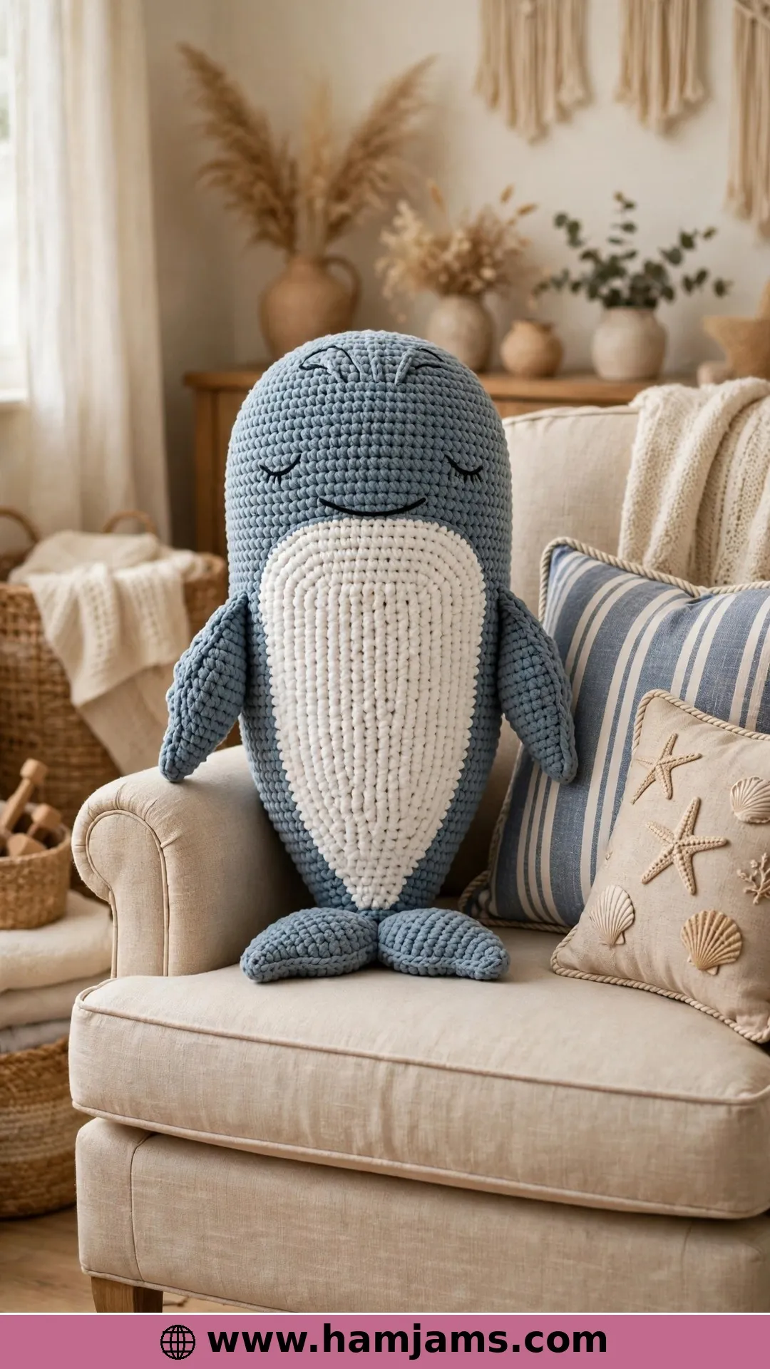 A Huggable Humpback Pillow, Nursery-Ready